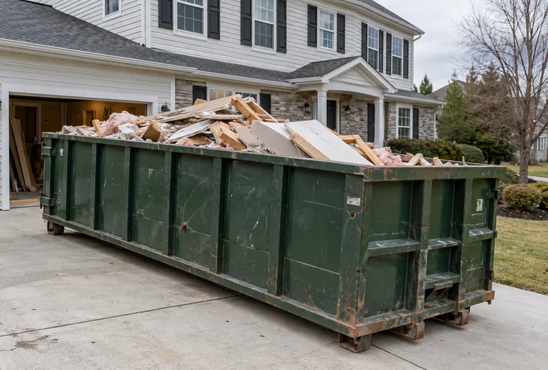 20 yard dumpster ready for loading on a job site
